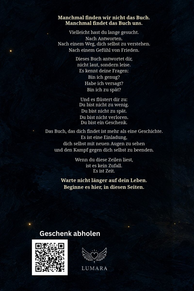 Rückseite von Das Buch, das dich findet mit dem Klappentext