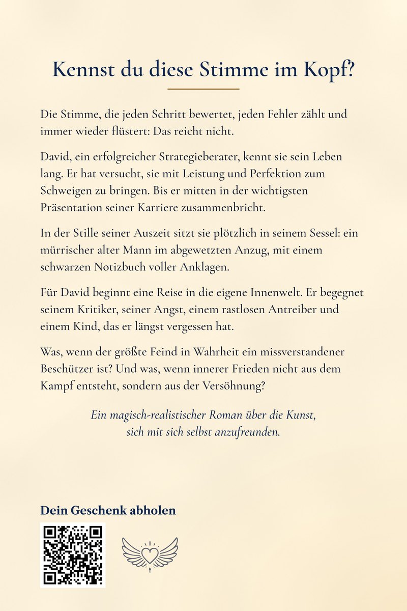 Rückseite von Der Kritiker und Ich mit dem Klappentext