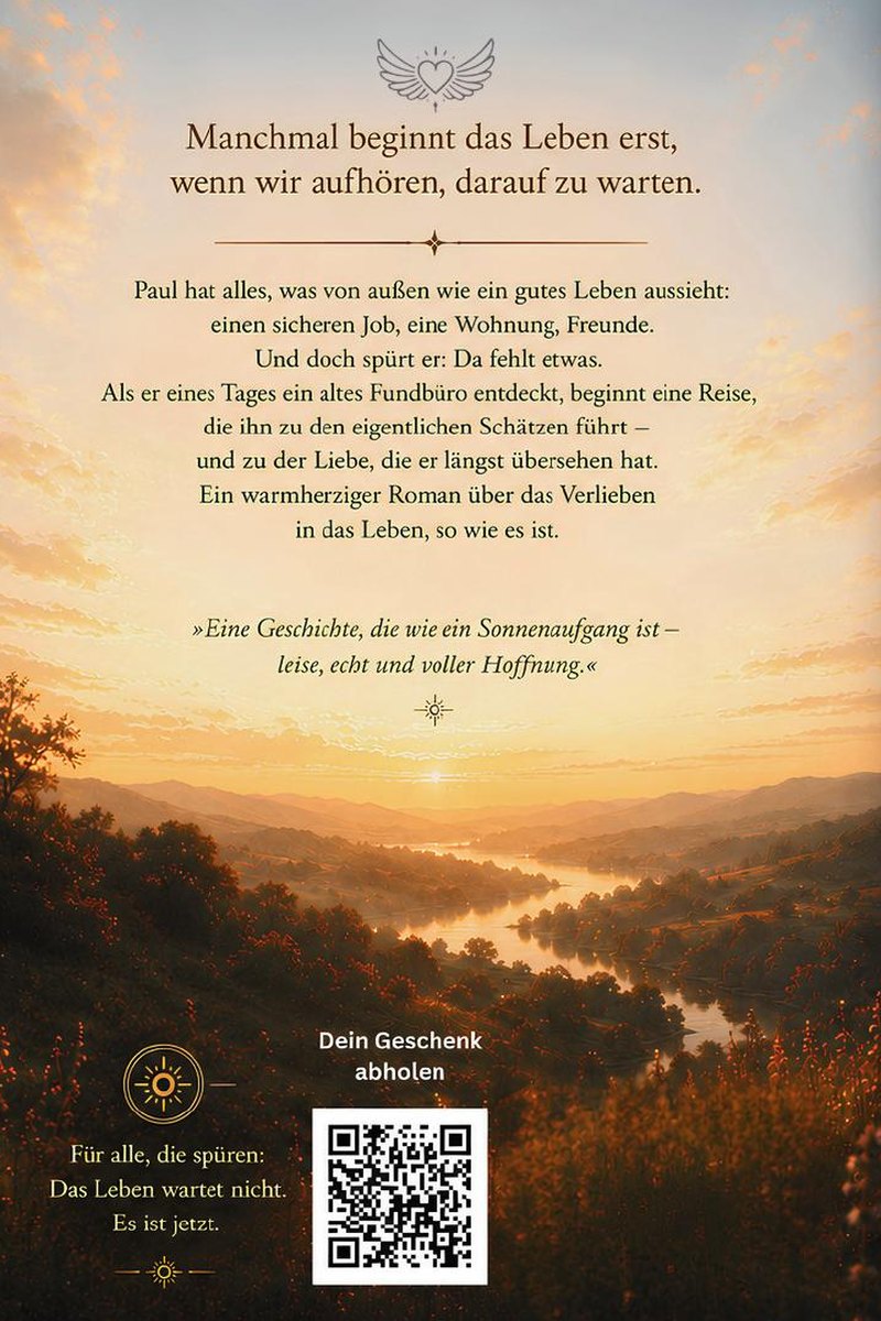 Rückseite von Der Mann, der auf sein Leben wartete mit dem Klappentext