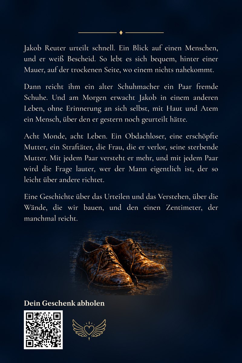 Rückseite von Einen Mond lang mit dem Klappentext