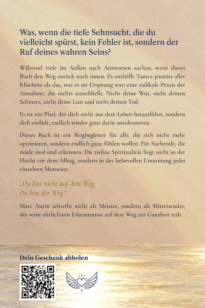 Rückseite von Tantra jenseits von Sex mit dem Klappentext