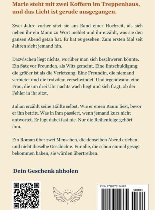 Rückseite von Warum tust du das? mit dem Klappentext