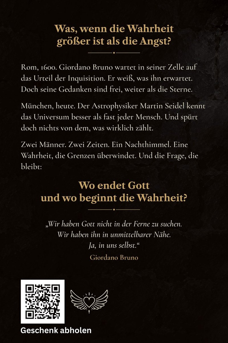 Rückseite von Wo Gott beginnt mit dem Klappentext